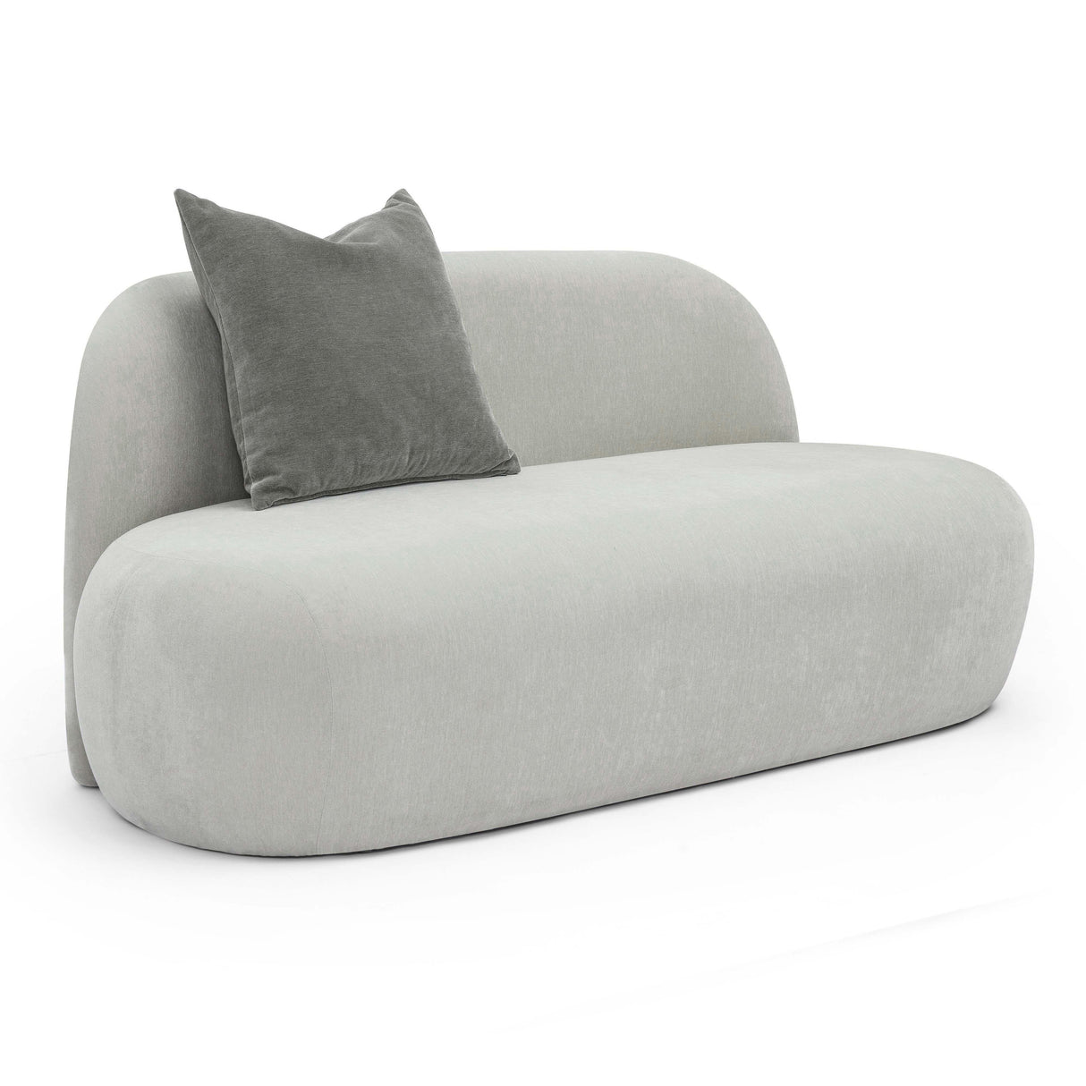 TOV Carraway Grey Upcycled Chenille Loveseat