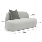 TOV Carraway Grey Upcycled Chenille Loveseat