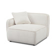TOV Travie White Sand Performance Corduroy Velvet LAF Corner Chair