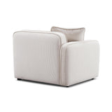 TOV Travie White Sand Performance Corduroy Velvet LAF Corner Chair