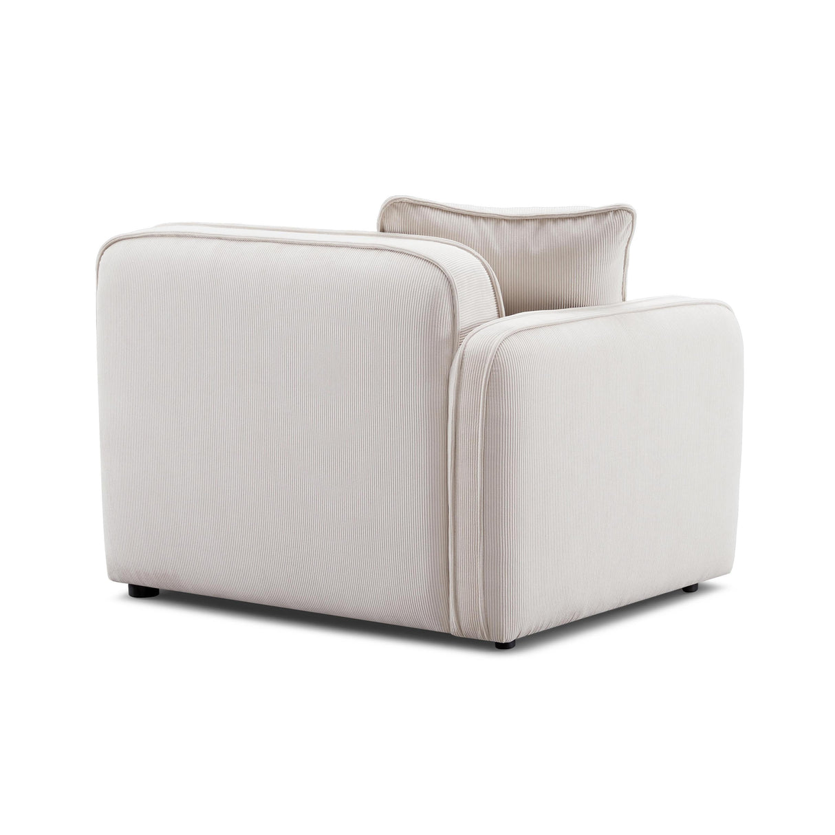TOV Travie White Sand Performance Corduroy Velvet LAF Corner Chair