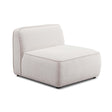TOV Travie White Sand Performance Corduroy Velvet Armless Chair