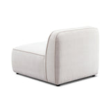 TOV Travie White Sand Performance Corduroy Velvet Armless Chair