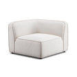 TOV Travie White Sand Performance Corduroy Velvet Corner Chair