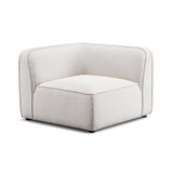 TOV Travie White Sand Performance Corduroy Velvet Corner Chair