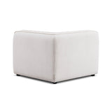 TOV Travie White Sand Performance Corduroy Velvet Corner Chair