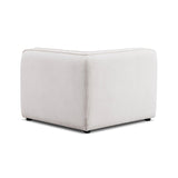 TOV Travie White Sand Performance Corduroy Velvet Corner Chair