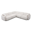 TOV Travie White Sand Performance Corduroy Velvet Modular L-Sectional