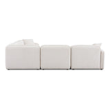 TOV Travie White Sand Performance Corduroy Velvet Modular L-Sectional