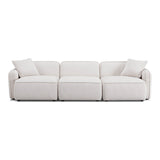 TOV Travie White Sand Performance Corduroy Velvet Modular Sofa