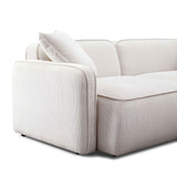 TOV Travie White Sand Performance Corduroy Velvet Modular Sofa