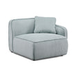 TOV Travie Sea Blue Performance Corduroy Velvet RAF Corner Chair