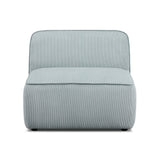 TOV Travie Sea Blue Performance Corduroy Velvet Armless Chair