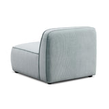 TOV Travie Sea Blue Performance Corduroy Velvet Armless Chair