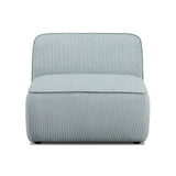 TOV Travie Sea Blue Performance Corduroy Velvet Armless Chair