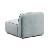 TOV Travie Sea Blue Performance Corduroy Velvet Armless Chair
