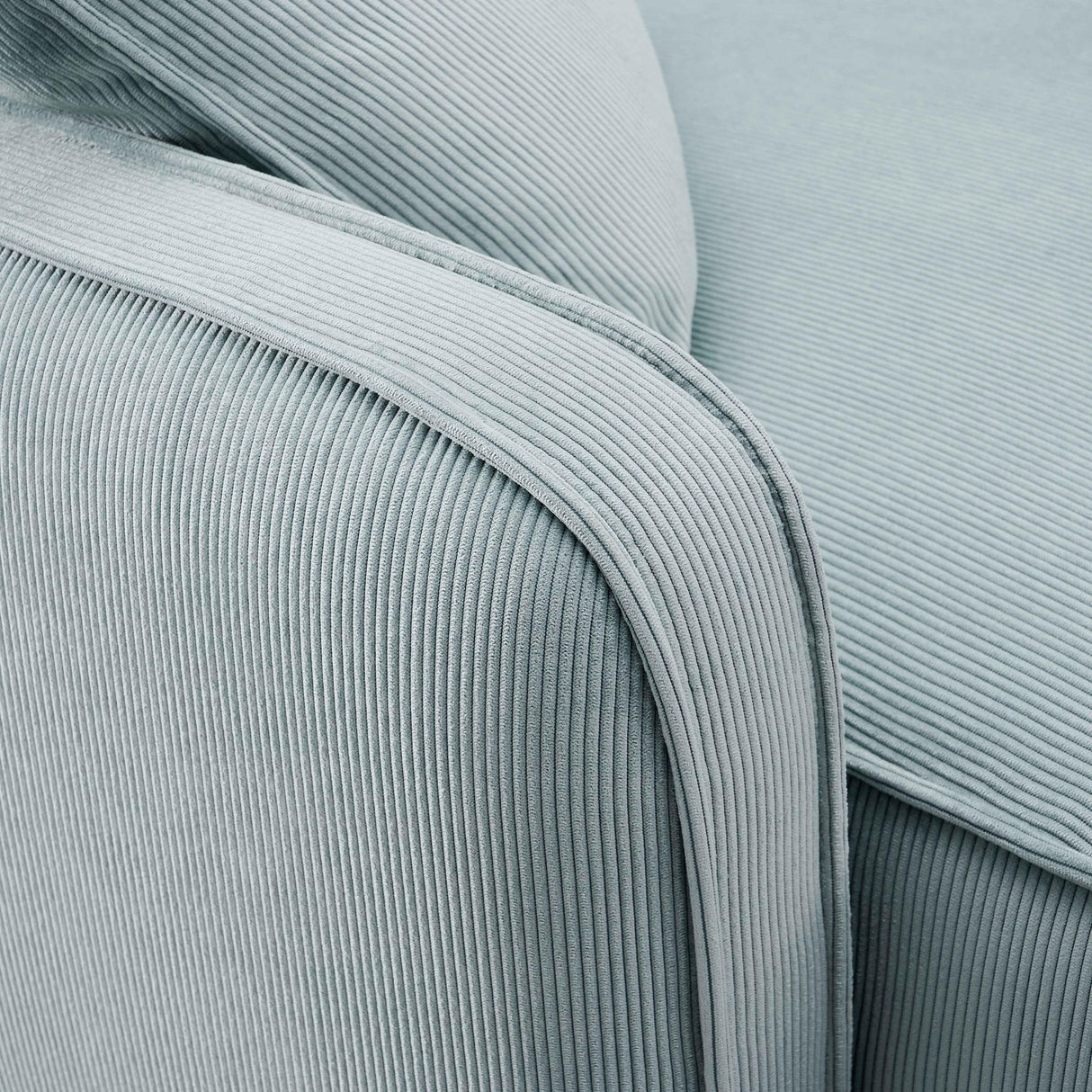 TOV Travie Sea Blue Performance Corduroy Velvet Armless Chair