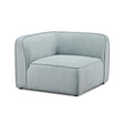 TOV Travie Sea Blue Performance Corduroy Velvet Corner Chair