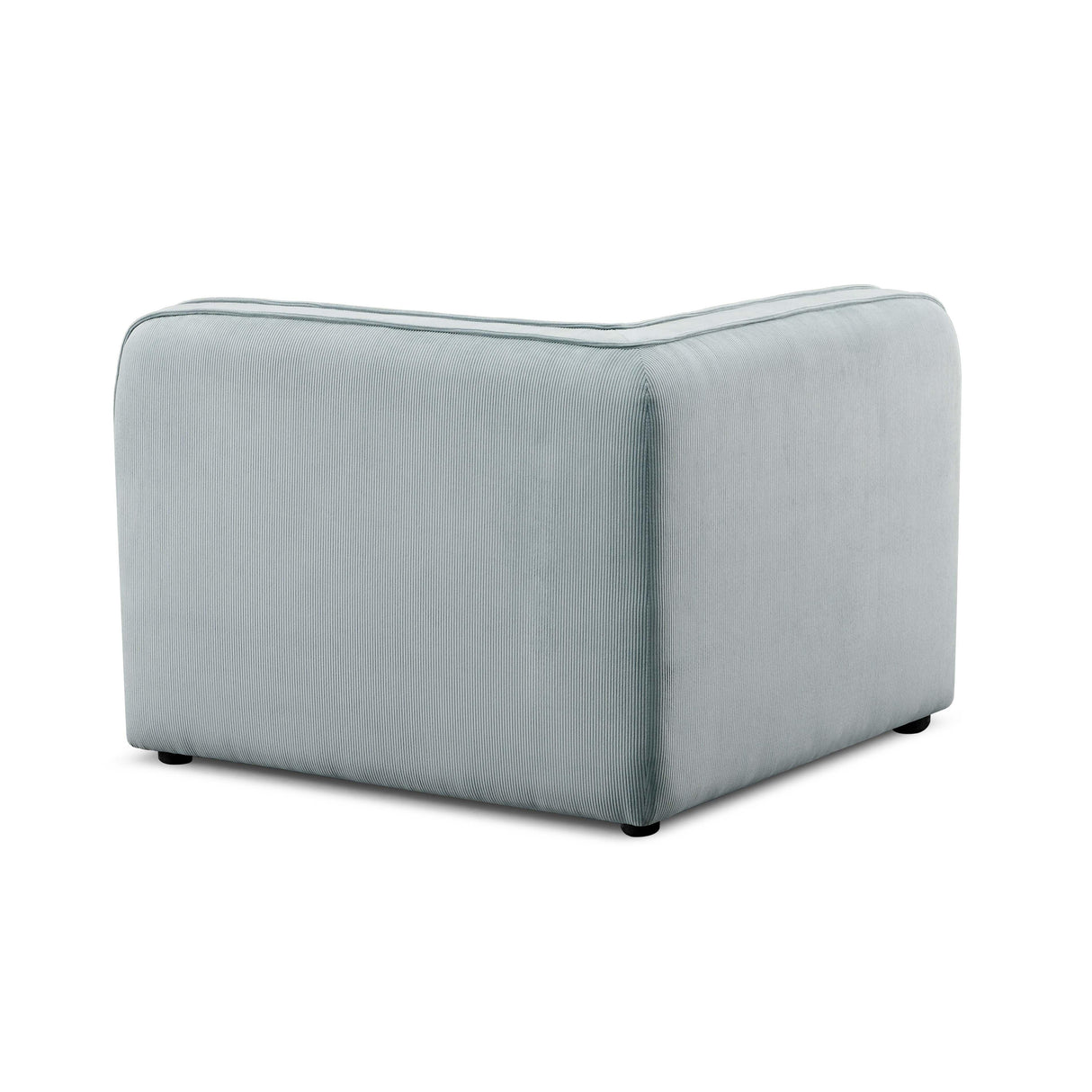 TOV Travie Sea Blue Performance Corduroy Velvet Corner Chair