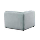 TOV Travie Sea Blue Performance Corduroy Velvet Corner Chair
