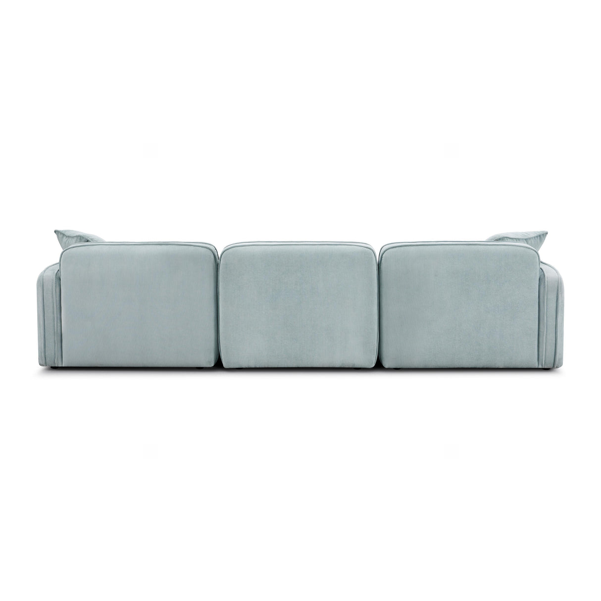 TOV Travie Sea Blue Performance Corduroy Velvet 4-Piece Modular Sectional