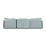 TOV Travie Sea Blue Performance Corduroy Velvet 4-Piece Modular Sectional
