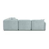 TOV Travie Sea Blue Performance Corduroy Velvet Modular L-Sectional