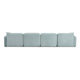 TOV Travie Sea Blue Performance Corduroy Velvet 6-Piece Modular U-Sectional