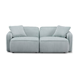 TOV Travie Sea Blue Performance Corduroy Velvet Modular Loveseat