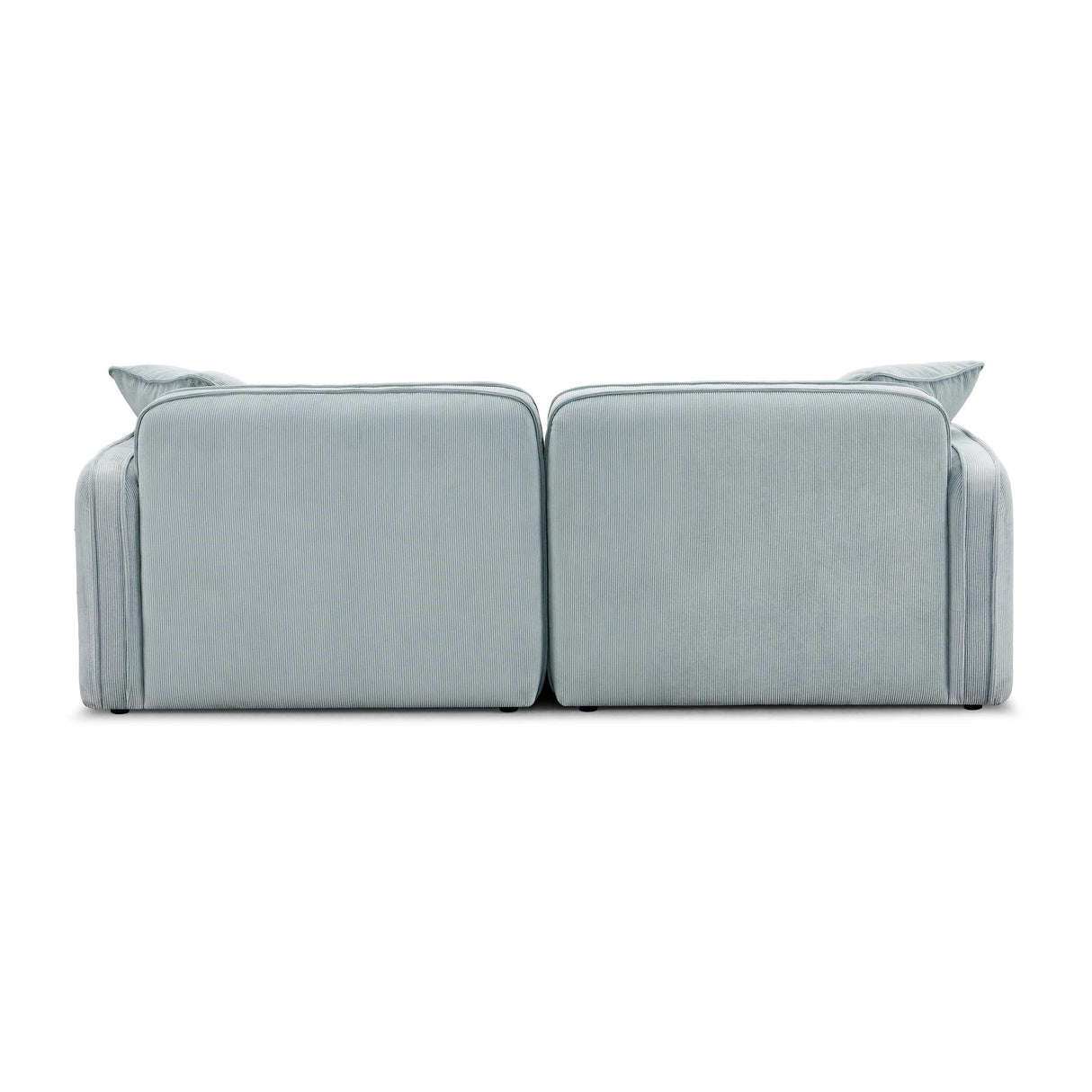 TOV Travie Sea Blue Performance Corduroy Velvet Modular Loveseat