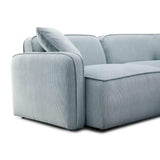 TOV Travie Sea Blue Performance Corduroy Velvet Modular Loveseat