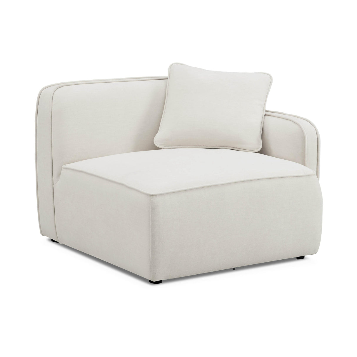 TOV Travie Sand Upcycled Linen RAF Corner Chair