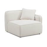 TOV Travie Sand Upcycled Linen RAF Corner Chair