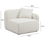 TOV Travie Sand Upcycled Linen RAF Corner Chair