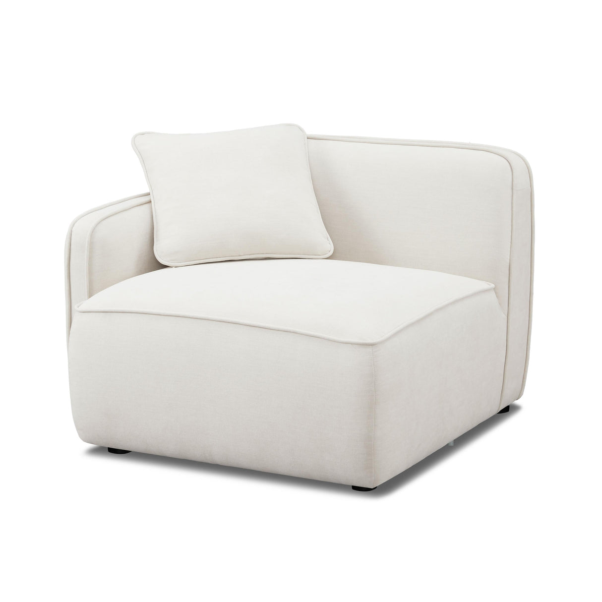 TOV Travie Sand Upcycled Linen LAF Corner Chair
