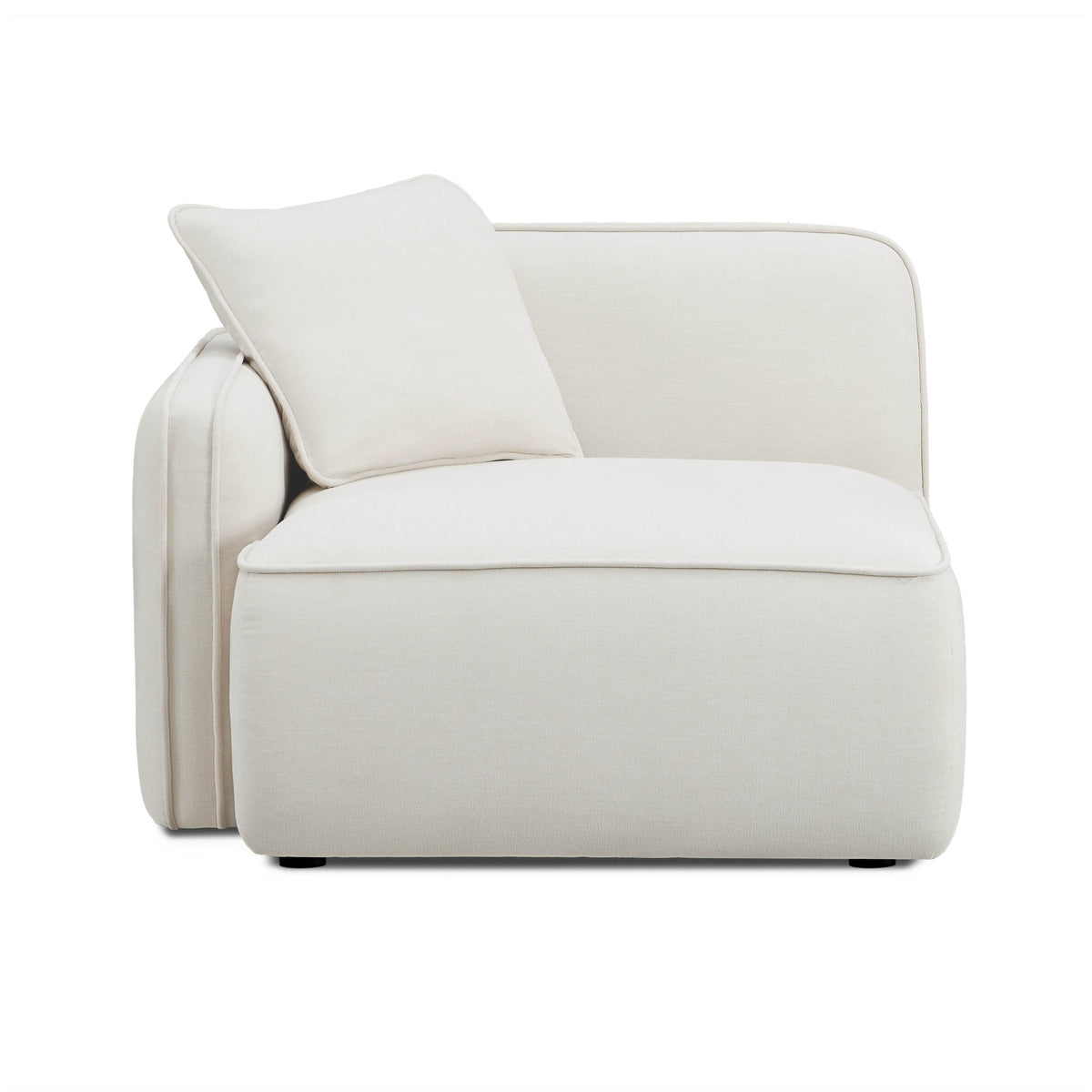 TOV Travie Sand Upcycled Linen LAF Corner Chair