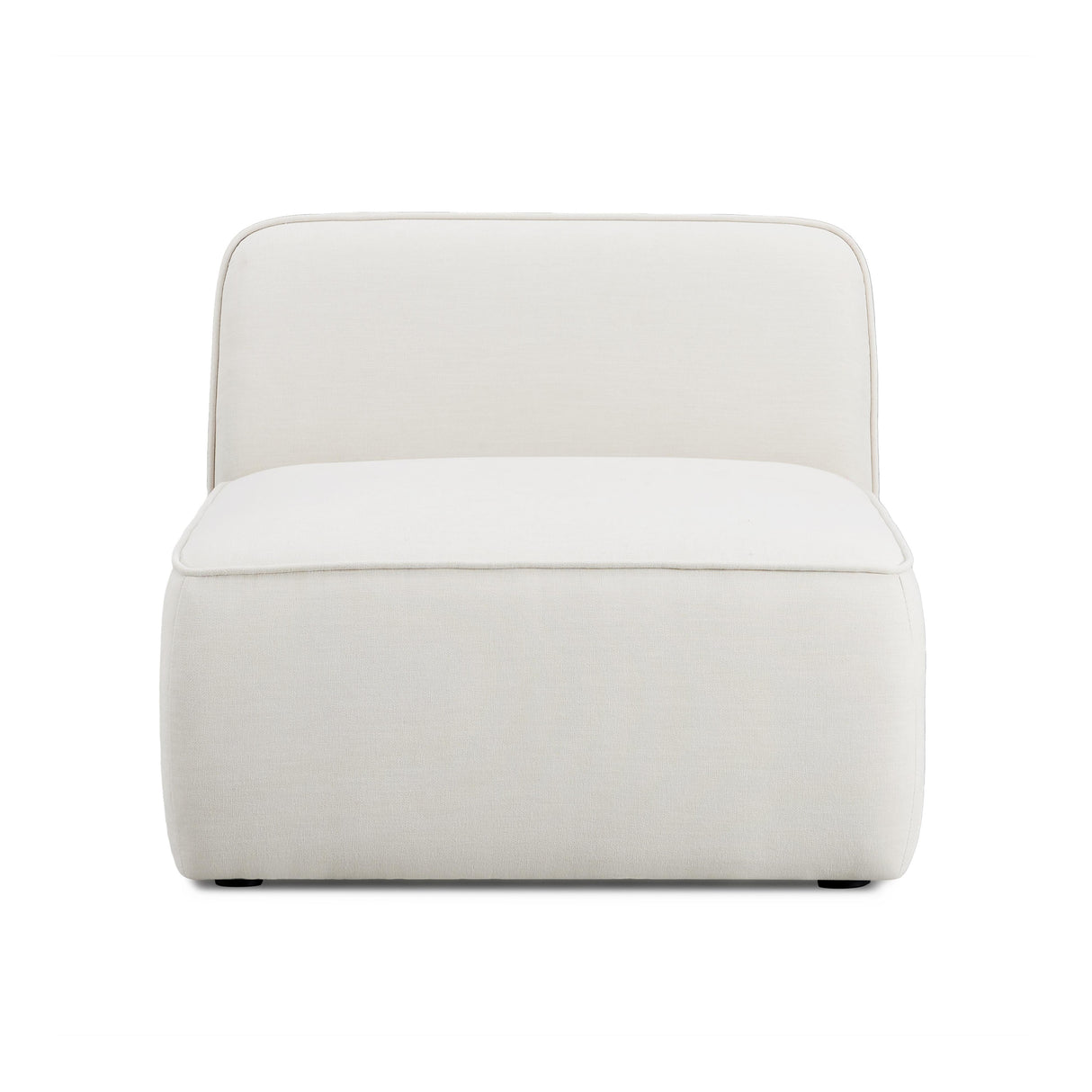 TOV Travie Sand Upcycled Linen Armless Chair