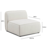 TOV Travie Sand Upcycled Linen Armless Chair