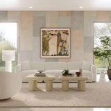 TOV Travie Sand Upcycled Linen Modular Sofa