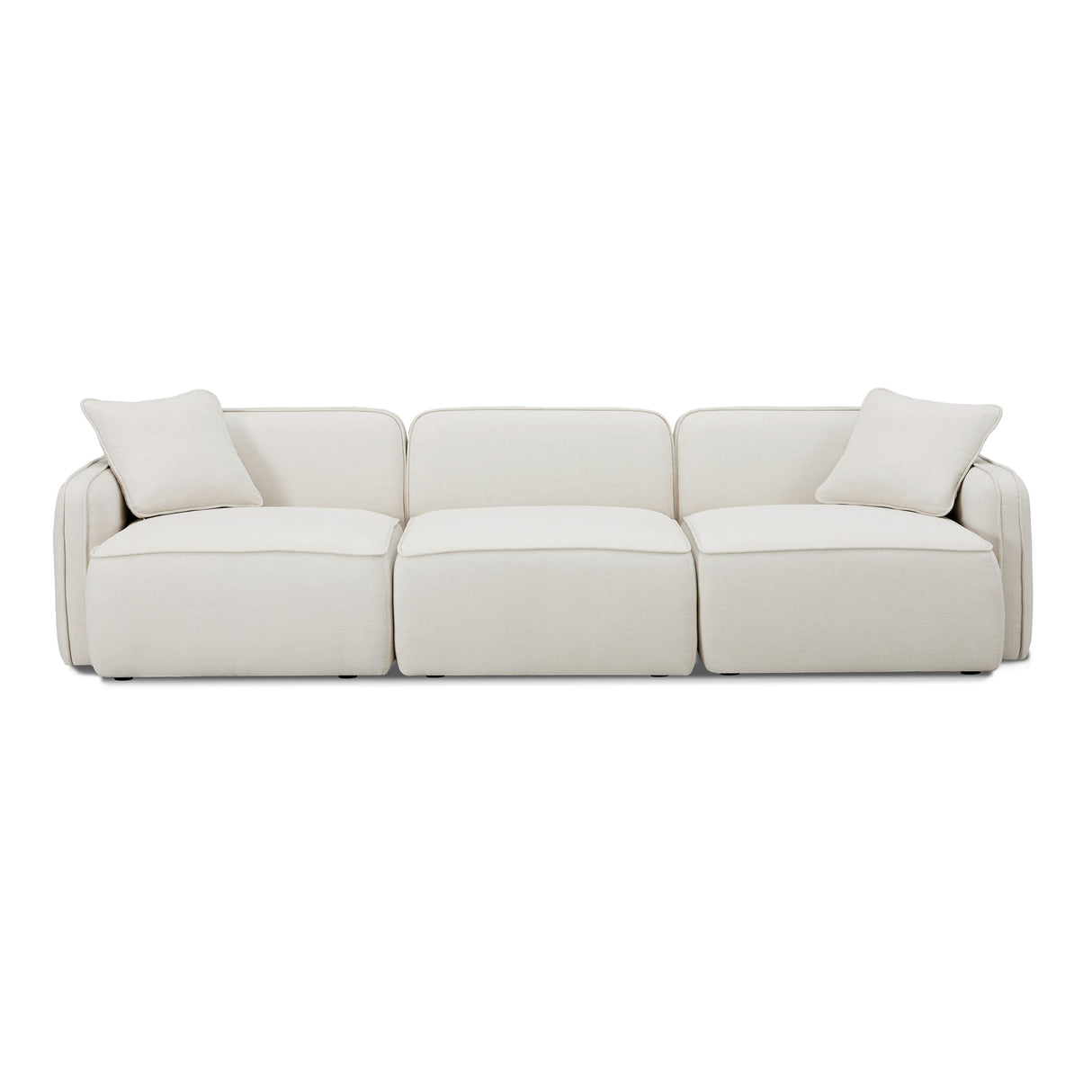 TOV Travie Sand Upcycled Linen Modular Sofa