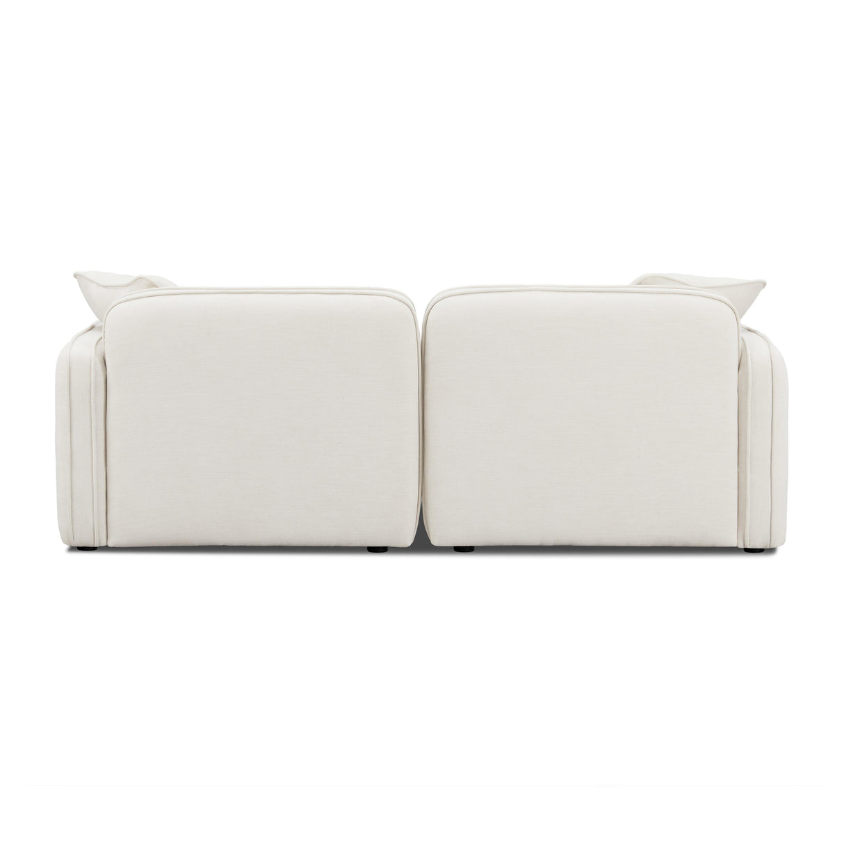 TOV Travie Sand Upcycled Linen Modular Loveseat