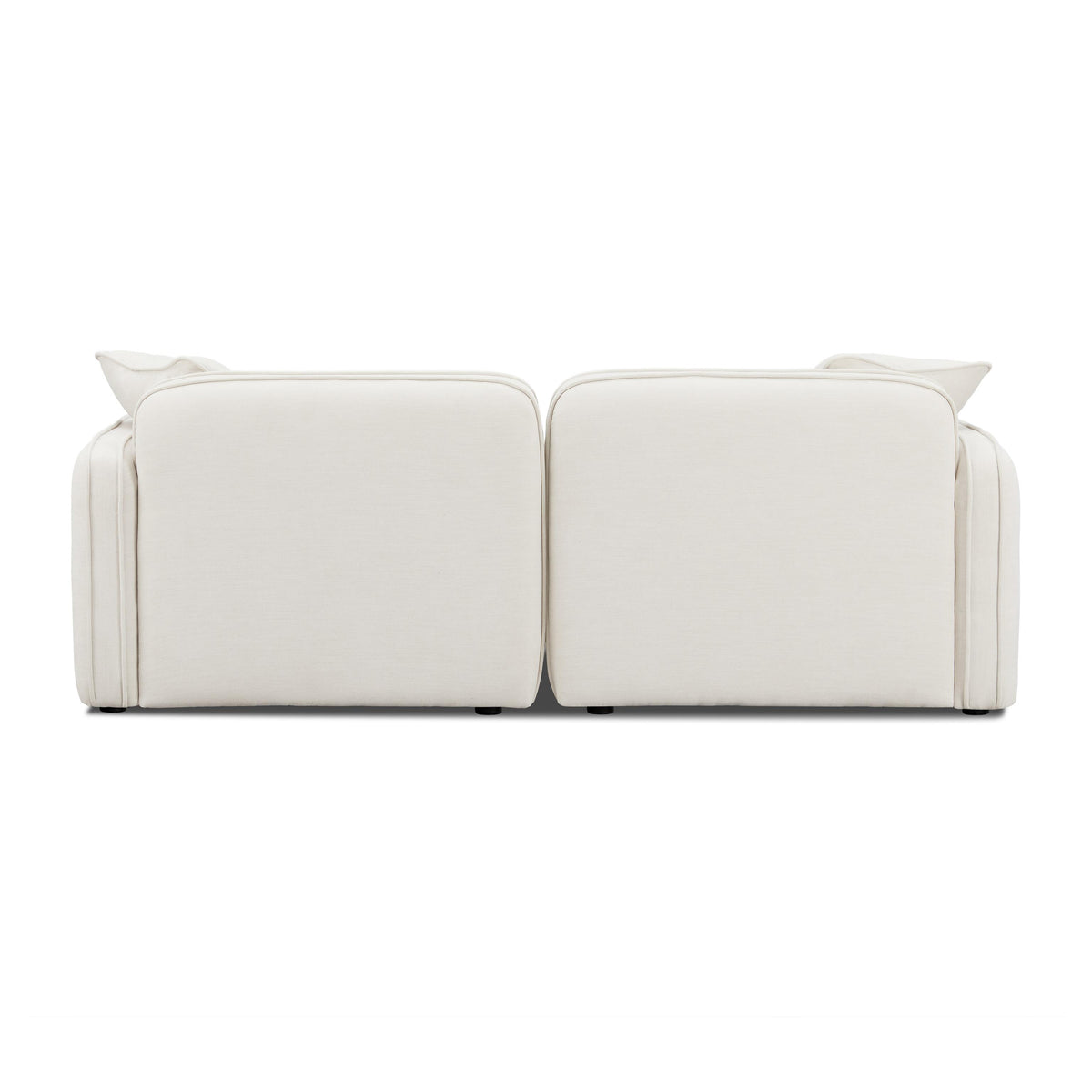 TOV Travie Sand Upcycled Linen Modular Loveseat
