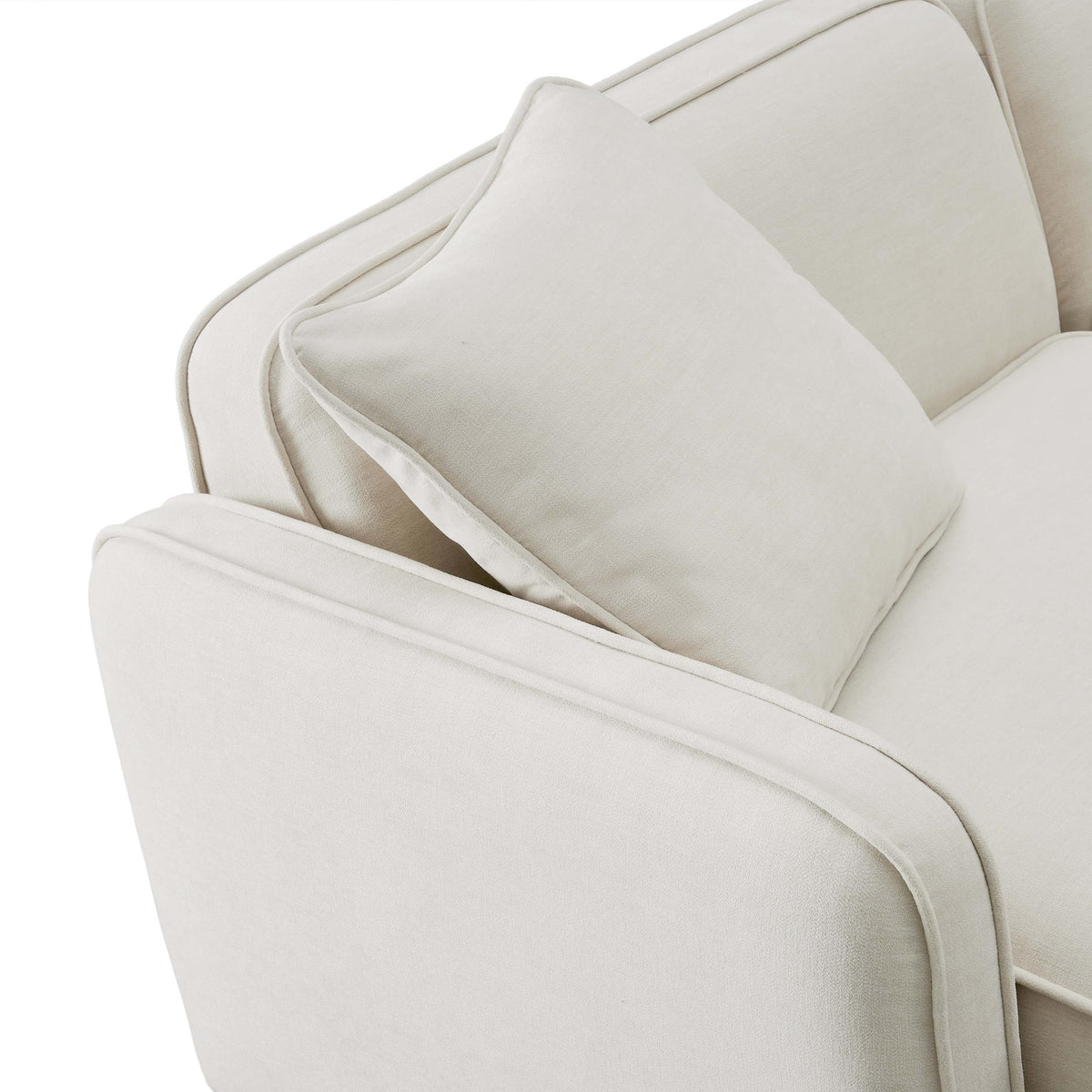 TOV Travie Sand Upcycled Linen Modular Loveseat