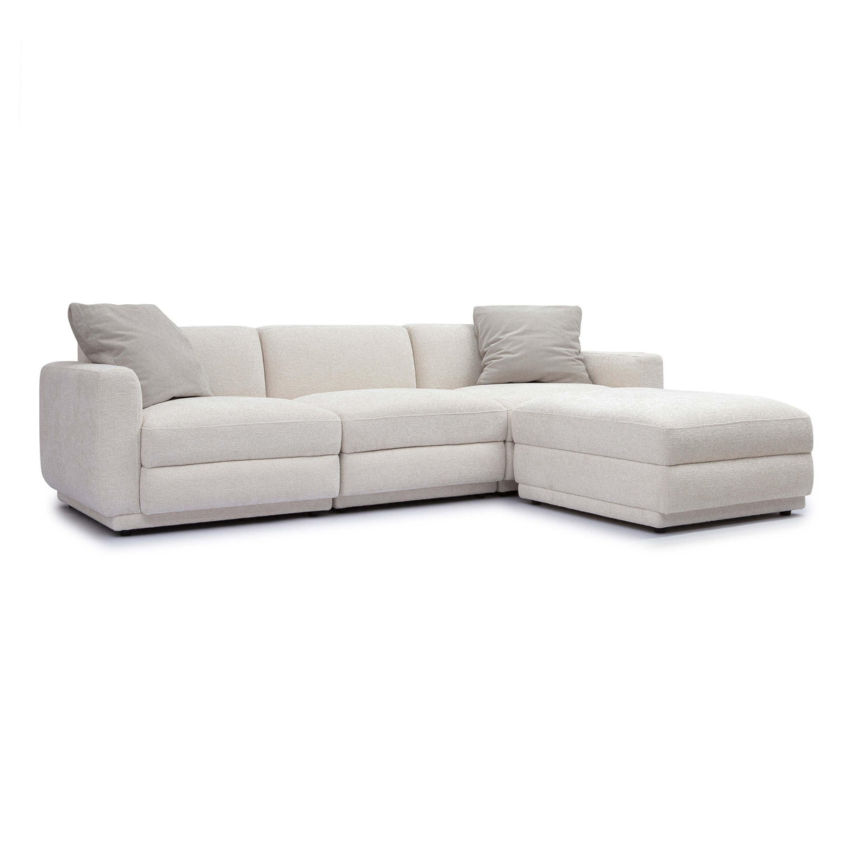 TOV Perry Cream Chenille Modular Sectional