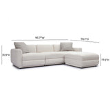 TOV Perry Cream Chenille Modular Sectional
