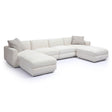 TOV Perry Cream Chenille Modular U-Sectional