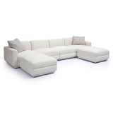 TOV Perry Cream Chenille Modular U-Sectional