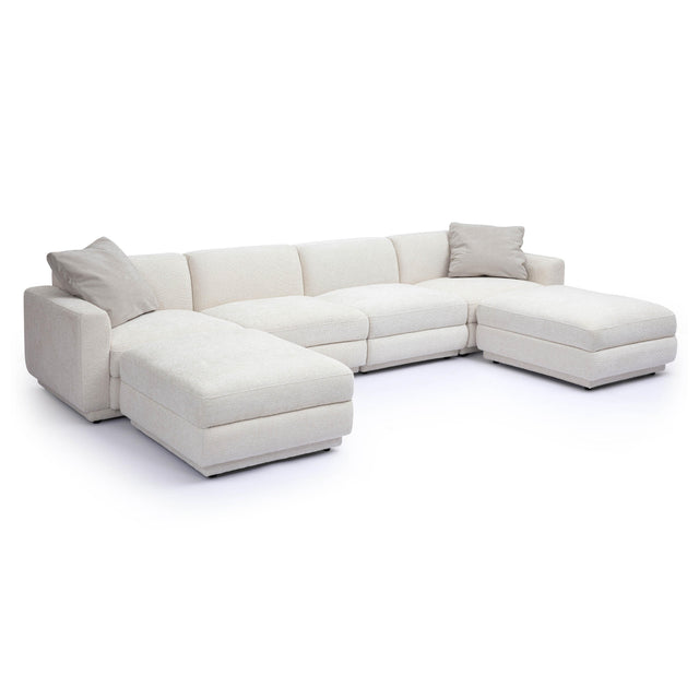 TOV Perry Cream Chenille Modular U-Sectional