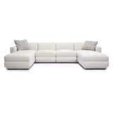 TOV Perry Cream Performance Chenille Modular U-Sectional
