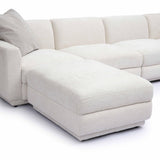 TOV Perry Cream Performance Chenille Modular U-Sectional